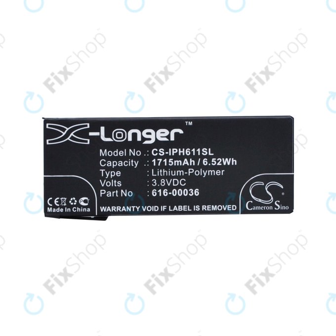 Batteria per iPhone 6S, 616-00036, 1715mAh, HQ