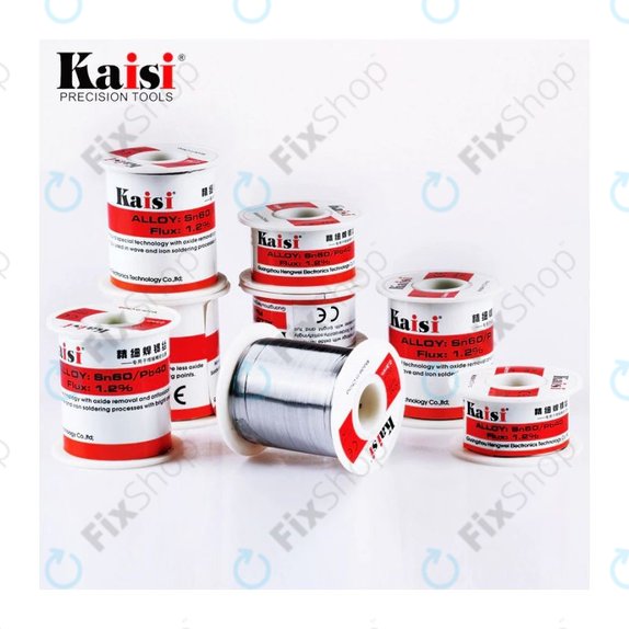 Filo di stagno per saldature di precisione Sn/Pb - 0,3 mm (50 g), Kaisi