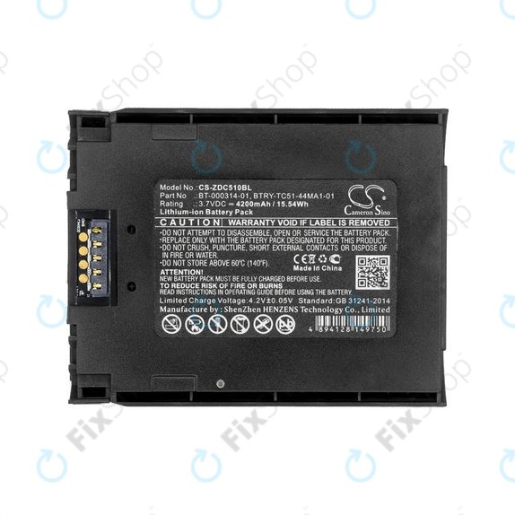 Batteria per Zebra Tc51, Tc52, Tc56, Tc57, BT-000314-01, Li-Ion, 4200mAh, 3.7V, HQ