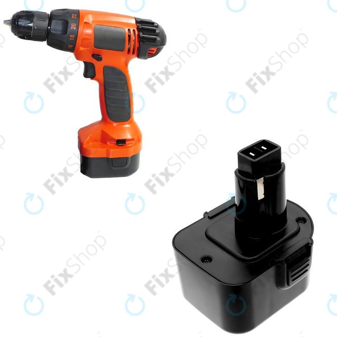 Batteria per Black & Decker Cd1202, PS130A, Ni-MH, 2100mAh, 12V, HQ