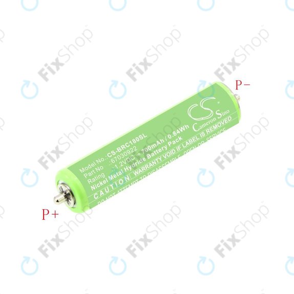 Batteria per Braun 1000, 180, 2000, 3000, 4735, 5411, Cruzer1, Cruzer Z20, 67030922, Ni-MH, 700mAh, 1.2V, HQ