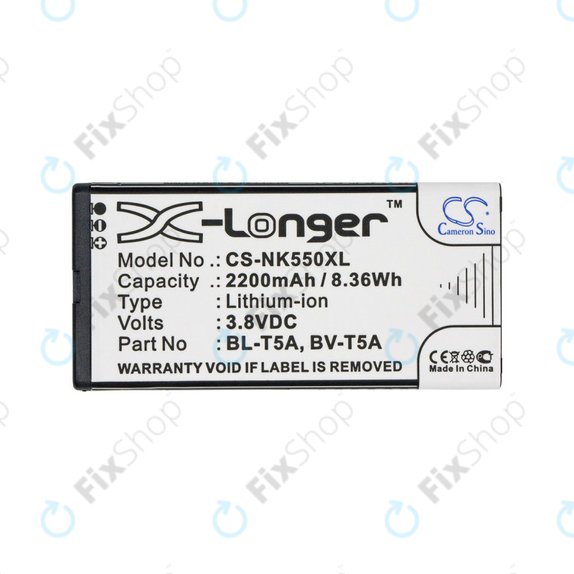 Batteria per Nokia Lumia 730, BL-T5A, Li-Ion, 3.8V, 2200mAh, HQ