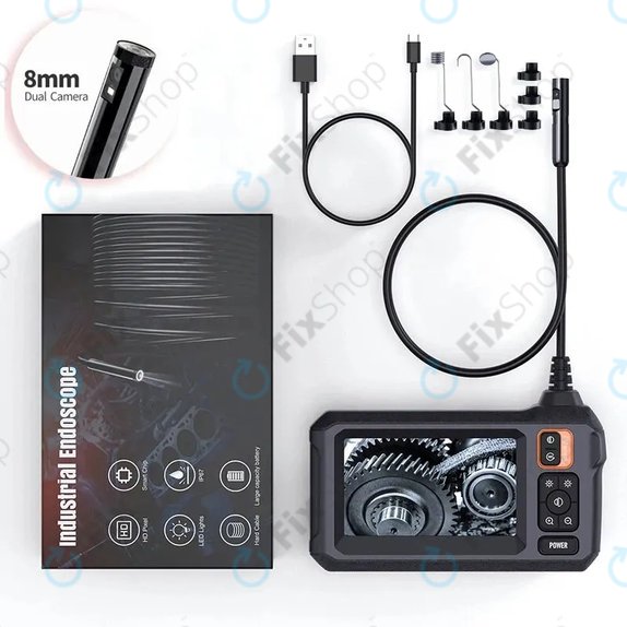 Telecamera endoscopica industriale con display IPS da 4,3", 10m