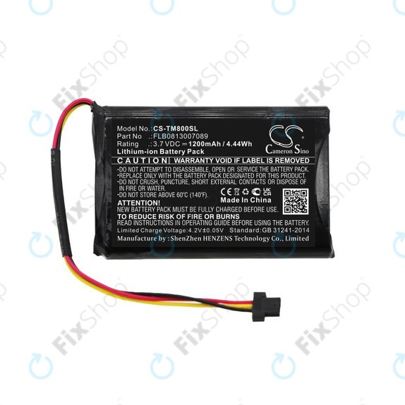 Batteria per TomTom One XL Traffic, XL 30 Europe 31, FLB0813007089, Li-Ion, 1200mAh, 3.7V, HQ