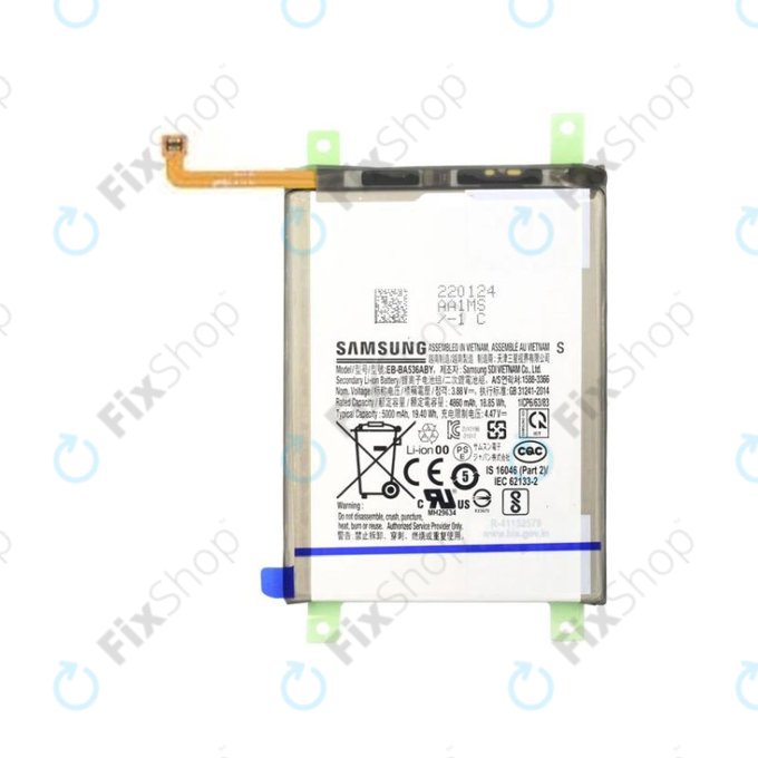 Batteria per Samsung A33 5G A336B, EB-BA536ABY, GH82-28146A, 5000mAh, Genuine Service Pack
