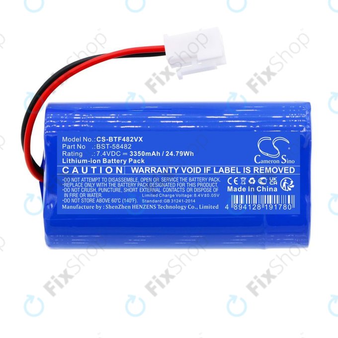 Batteria per Bestway Aquatronix, Kokido Vektro Z200 BST-58482, Li-Ion, 3350mAh, 7.4V, HQ