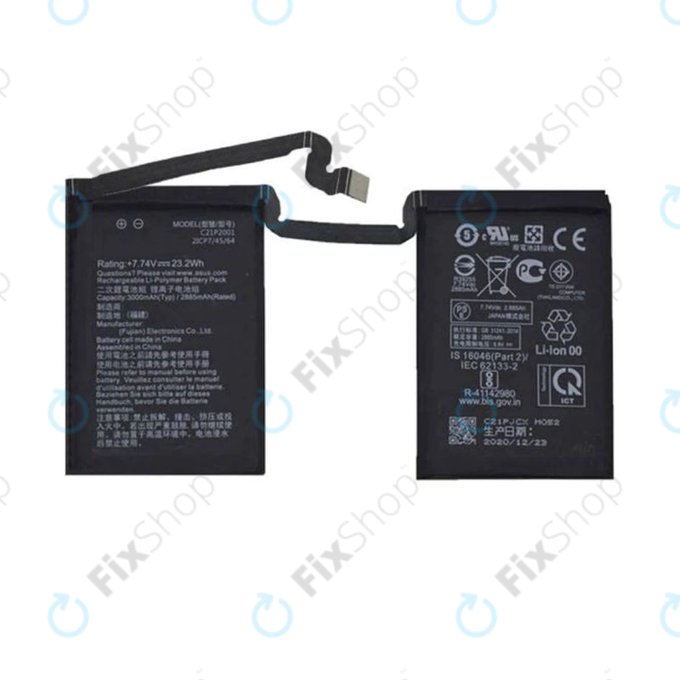 Batteria per Asus ROG Phone 5, 5 Pro, 5s, 5s Pro, 5 Ultimate, C21P2001, 6000mAh