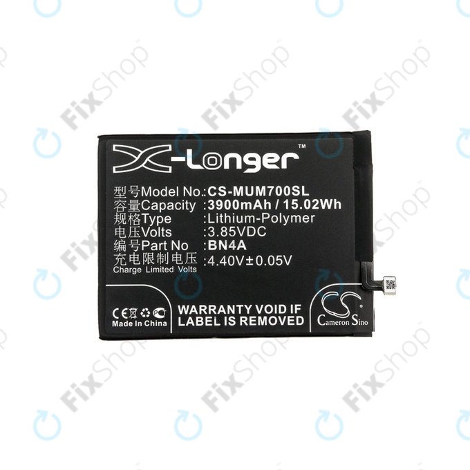 Batteria per Xiaomi Redmi Note 7, 3900mAh, Li-Pol, 3.85 V, BN4A, HQ
