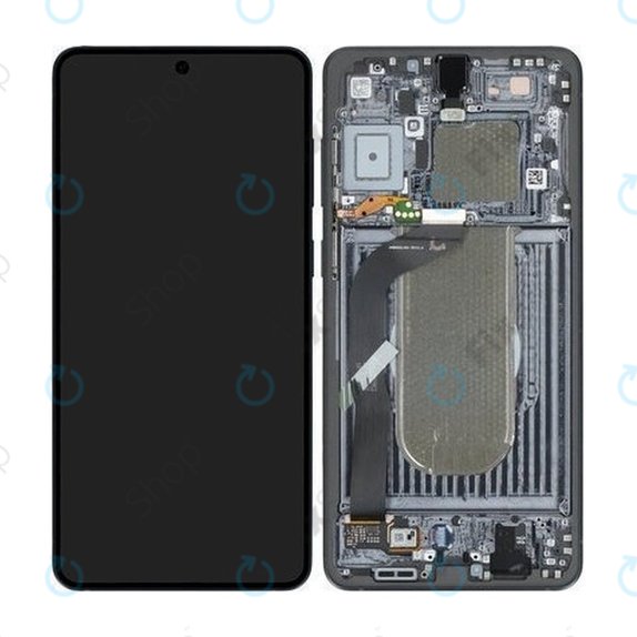Schermo per Samsung S25 Edge, Titanium Jetblack, Vetro touch con cornice, GH82-37224C, Genuine Service Pack