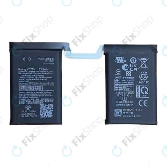 Batteria per Asus ROG Phone 6 AI2201_C, 6 Pro AI2201_D, C21P2101, 6000mAh