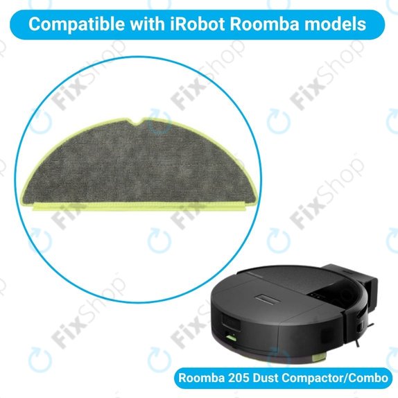 Panno lavapavimenti, 2 pz. per iRobot Roomba 205 Dust Compactor, Dust Compactor Combo