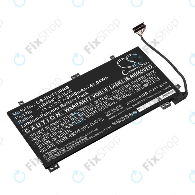 Batteria per Huawei MateBook 13, 13 i7, HB4593J6ECW, Li-Pol, 3600mAh, 11.4V, HQ