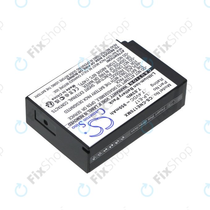 Batteria per Canon EOS, LP-E17, Li-Ion, 950mAh, 7.4V, HQ