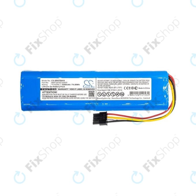 Batteria per Xiaomi Mi Robot Vacuum Mop-seriess, Dream-seriess, RobGoldck-seriess, BRR-2P4S-5200, Li-Ion, 5200mAh, 14.4V, HQ