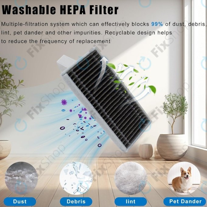 Filtro HEPA per Ecovacs Deebot X9 Pro Omni, X9 Pro, T80 Omni, T80