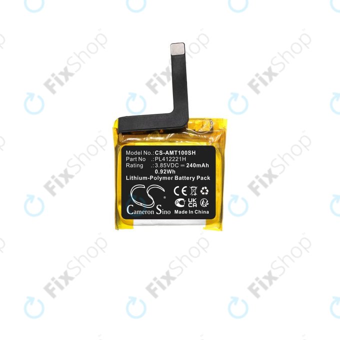 Batteria per Amazfit GTS, PL412221H, Li-Pol, 240mAh, 3.85V, HQ