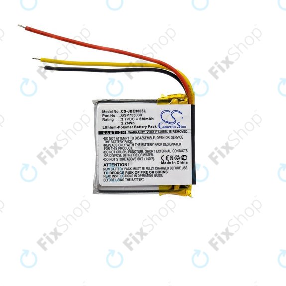 Batteria per JBL Everest Elite 300, E45BT, E55BT, Live 650BT NC, GSP753030, Li-Pol, 3.7V, 610mAh, HQ