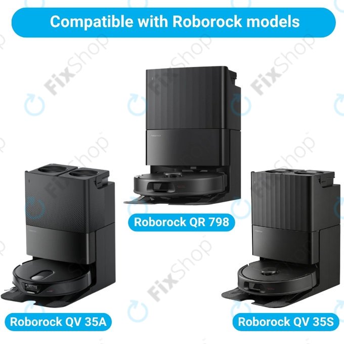 Set di ricambi per Roborock QV 35A, QR 798, QV35S (2x spazzola principale, 4x filtro, 4x spazzola laterale, 8x panno mop, 4x sacchetto polvere)