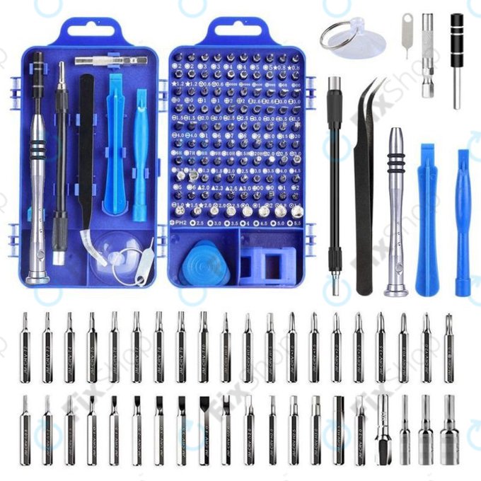 Set di cacciaviti e bit di precisione per riparazione cellulari, PC ed elettronica 115 in 1, Kingsdun