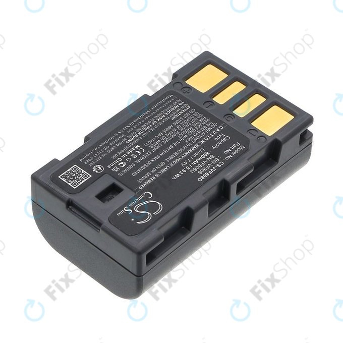 Batteria per JVC Gr-D850ek, BN-VF808, Li-Ion, 800mAh, 7.4V, HQ