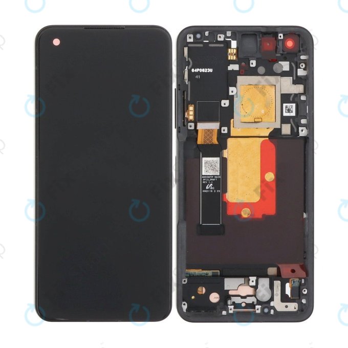 Schermo OLED per Asus Zenfone 9 AI2202, Midnight Black, Vetro touch con cornice