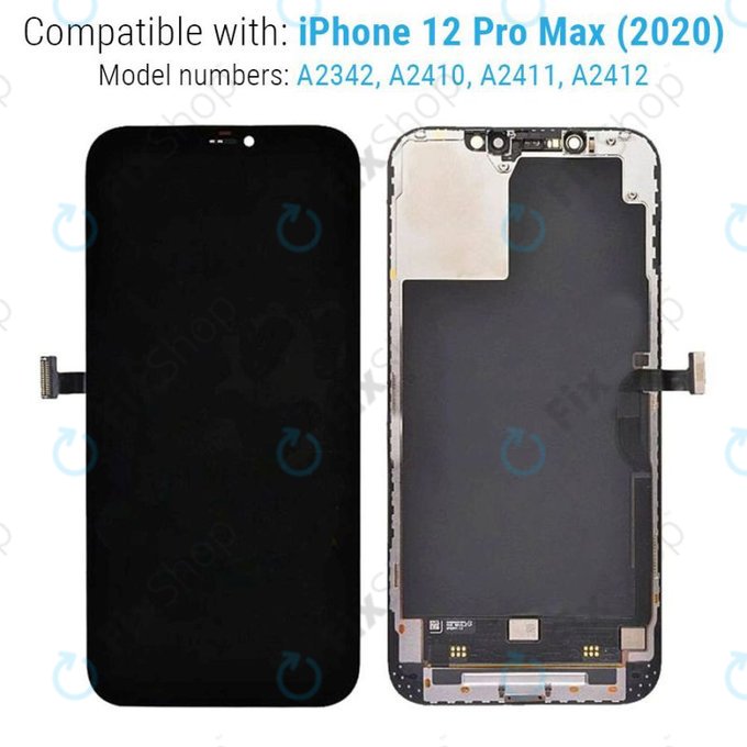 Schermo Hard OLED per iPhone 12 Pro Max, Vetro touch con cornice, FixPremium