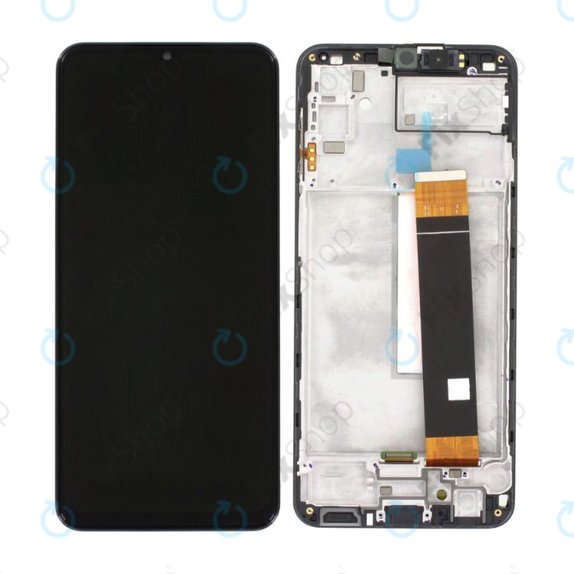 Schermo per Samsung M23 5G M236B, Black, Vetro touch con cornice