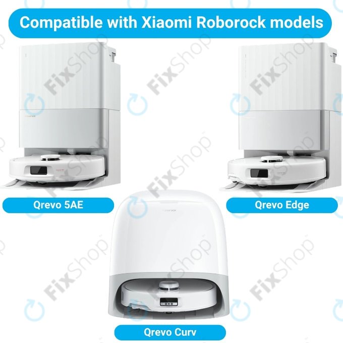 Set di ricambi per Xiaomi Roborock Qrevo, Qrevo Curv, Qrevo Edge, Qrevo 5AE (2x spazzola principale, 4x filtro, 4x spazzola laterale, 8x panno mop, 4x sacchetto polvere)