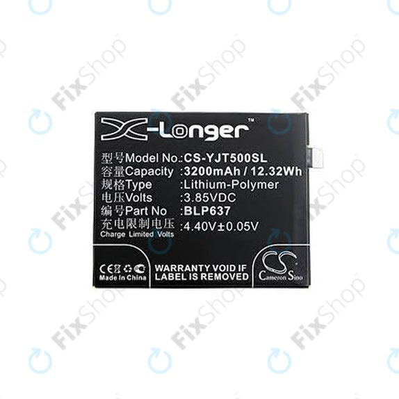 Batteria per OnePlus 5, 5T, BLP637, 3200mAh, HQ