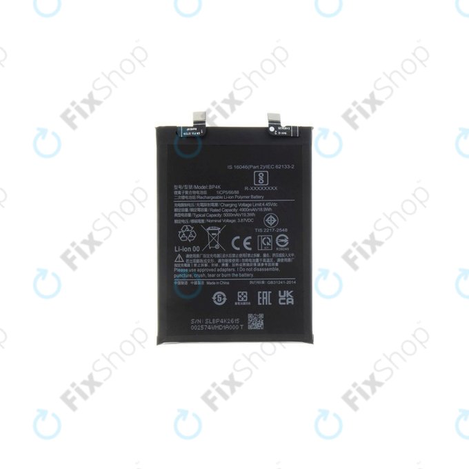 Batteria per Xiaomi Redmi Note 12 Pro 5G, BP4K, 5000mAh