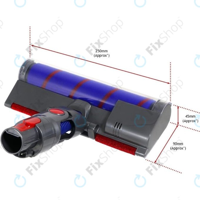 Spazzola pavimenti con luce LED Green per Dyson seriess V, Outsize