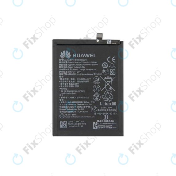 Batteria per Huawei P20, Honor 10, HB396285ECW, 24022573, 24022756, 3400mAh, Genuine Service Pack
