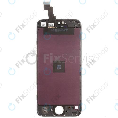 Schermo per iPhone 5C, Black, Vetro touch con cornice