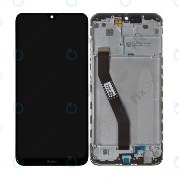 Schermo per Xiaomi Redmi 8, Redmi 8A, Onyx Black, Vetro touch con cornice, 5600040C3I00, Genuine Service Pack