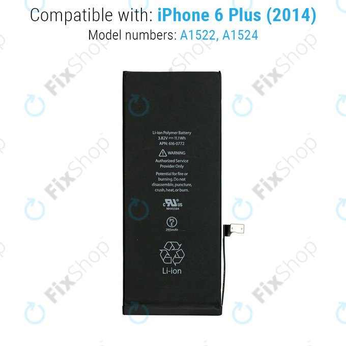 Batteria per iPhone 6 Plus, 2915mAh