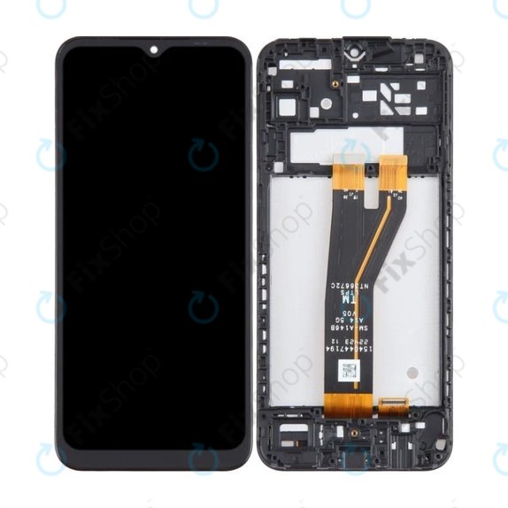 Schermo per Samsung A14 5G A146B, Black, Vetro touch con cornice