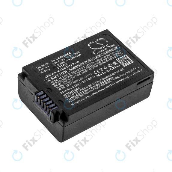 Batteria per Nikon Z50, Z50 ZFC, Z30, Z FC, EN-EL25, Li-Ion, 1280mAh, 7.6V, HQ
