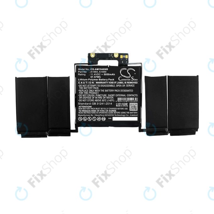 Batteria A1964 per MacBook Pro 13" A1989 (2018 - 2019), A2251 (2020), 5050mAh, HQ
