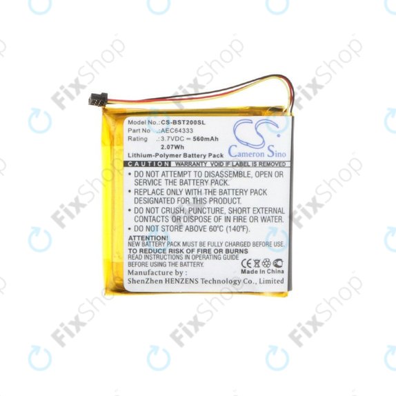 Batteria per Beats Solo 2, 2.0, 3, 3.0, Pro Wireless, AEC643333, Li-Pol, 3.7V, 560mAh, HQ