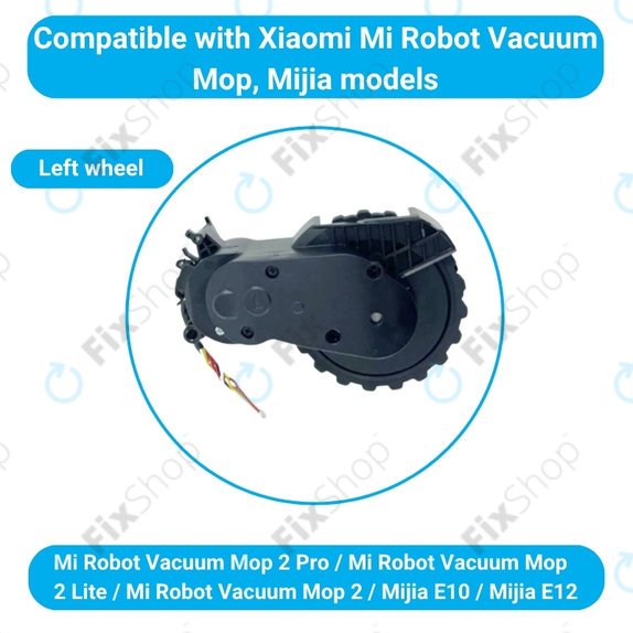 Ruota con motore (sinistra) per Xiaomi Mijia E10, E12, Mi Robot Vacuum Mop 2 Lite, 2 Pro, Black