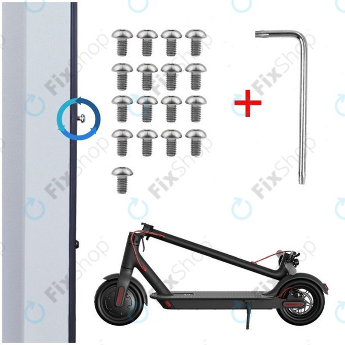 Set di 17 viti M3 per cover batteria inferiore per Xiaomi Mi Electric Scooter 1S, 2 M365, Essential, Pro, Pro 2