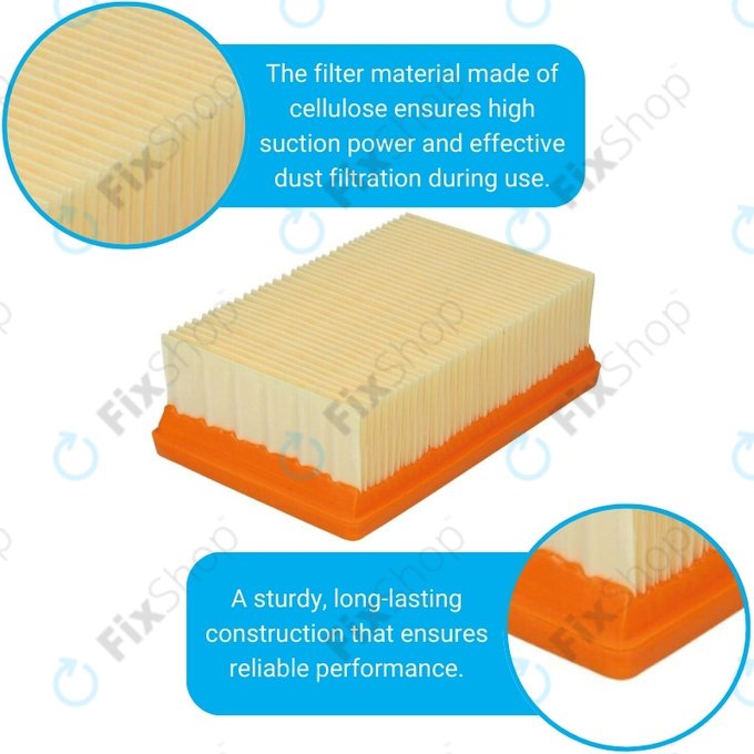 Filtro piatto per Kärcher WD-seriess, MV-seriess, KWD-seriess