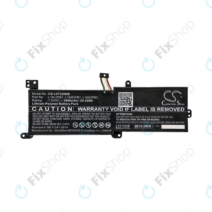 Batteria per Lenovo 320, 330, 520, Ideapad 320, 330, S145, L16L2PB1, Li-Pol, 3900mAh, 7.5V, HQ