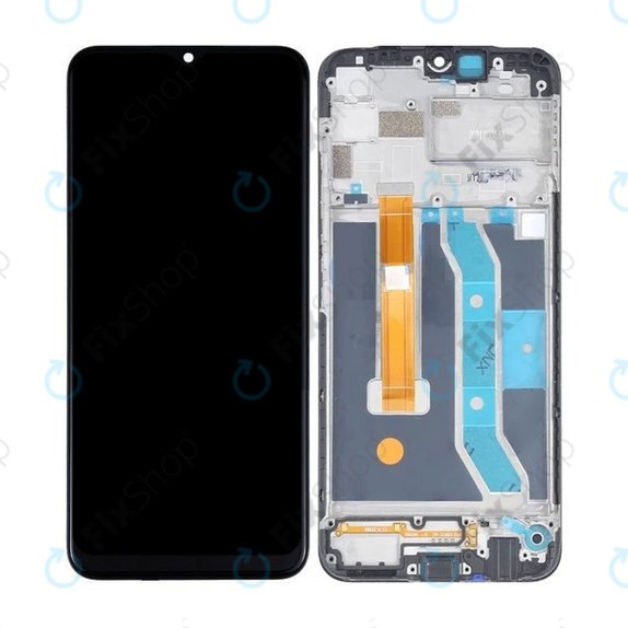Schermo per Realme C25Y RMX3265 RMX3268, Vetro touch con cornice