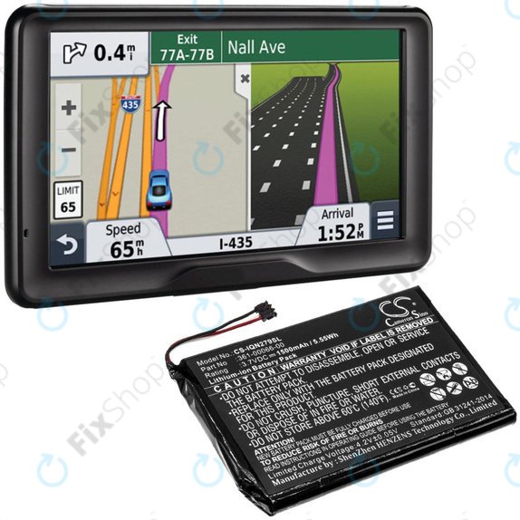 Batteria per Garmin Nüvi 2757, 361-00066-00, Li-Ion, 1500mAh, 3.7V, HQ