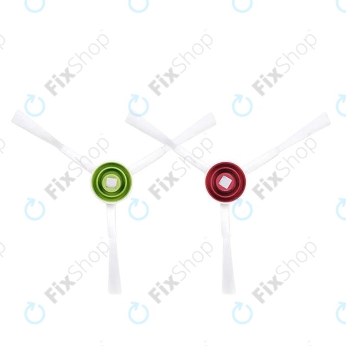 Spazzola laterale per Ecovacs Deebot serie N, serie T, serie Ozmo, serie X, White, 2 pz