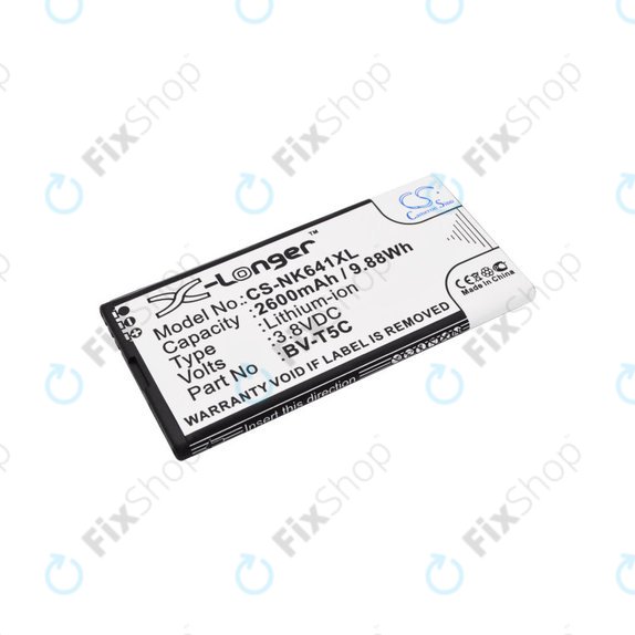 Batteria per Microsoft Lumia 640, 2600mAh, Li-Ion, 3.8 V, BV-T5C, HQ
