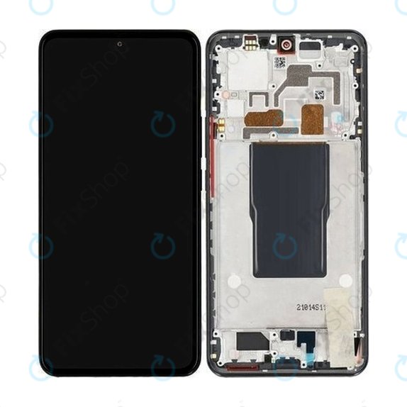 Schermo per Xiaomi 12T Pro 22081212UG, Black, Vetro touch con cornice, 560003L12U00, Genuine Service Pack