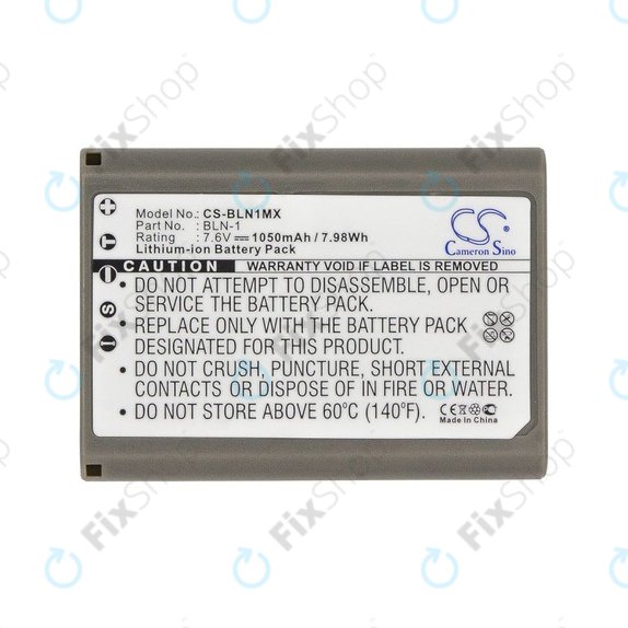 Batteria per Olympus E-M5, BLN-1, Li-Ion, 1050mAh, 7.6V, HQ