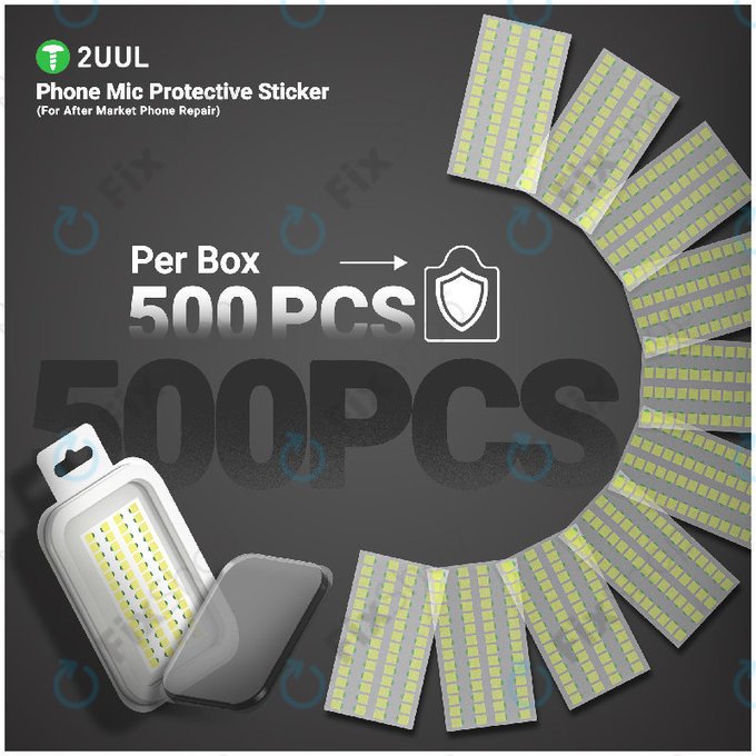 Adesivi protettivi per microfono telefono 500 pz/confezione, 2UUL DA32